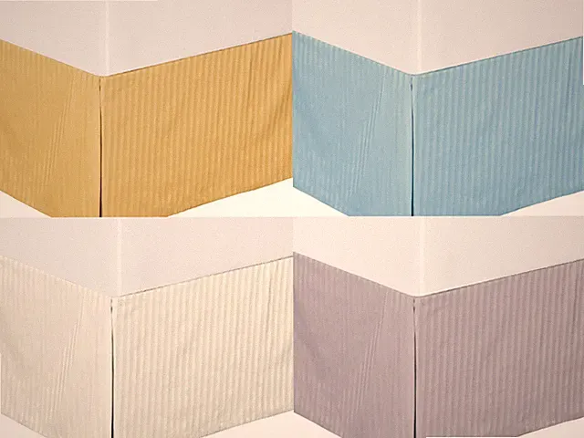 100% Cotton 320TC Damask Stripe Olympic Queen Bed Skirts
