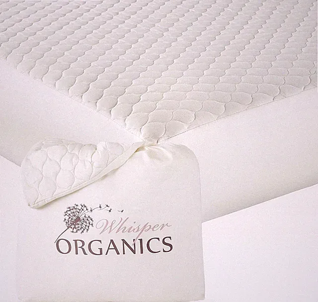100% Cotton Organic Mattress Pad - Breathable, Cooling, Not Waterproof Mattress