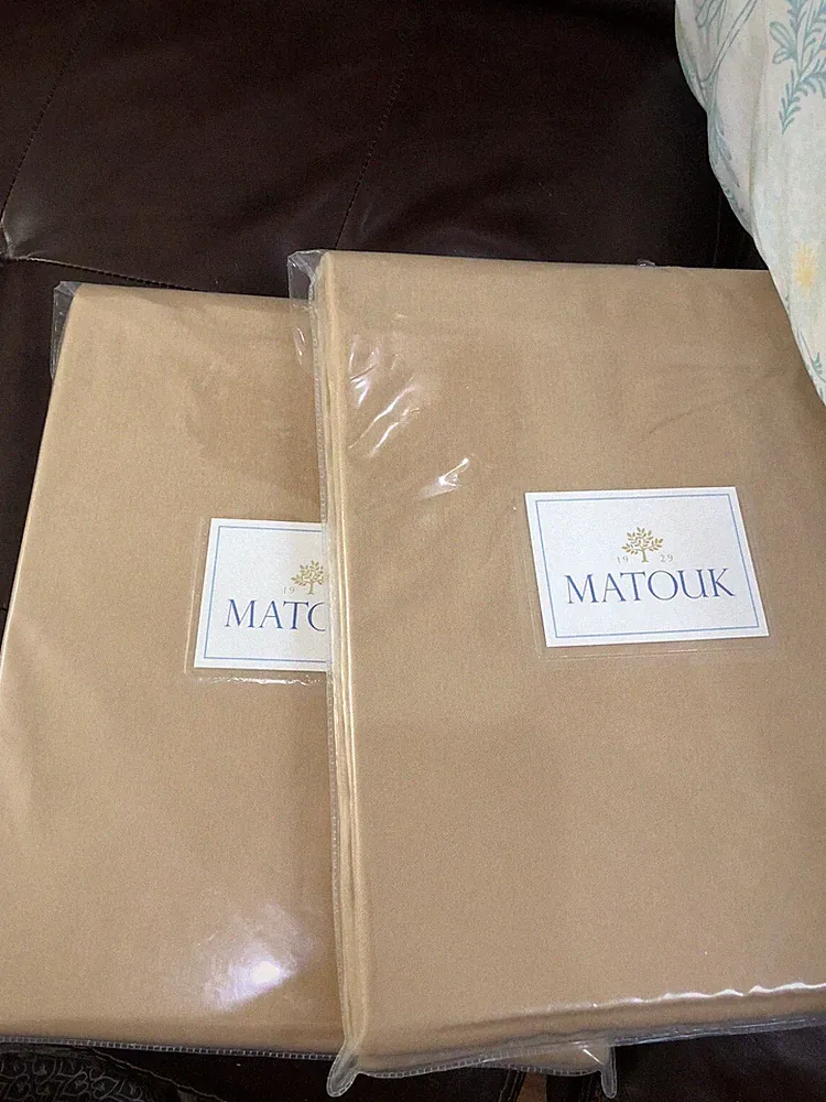 $490 Matouk Switzerland NWT 2pc King Shams Modal Pima Cotton