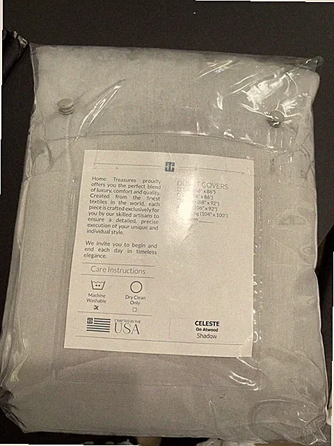 $855 Home Treasures Italy New 1pc King Duvet 100% Modal Celeste Shadow