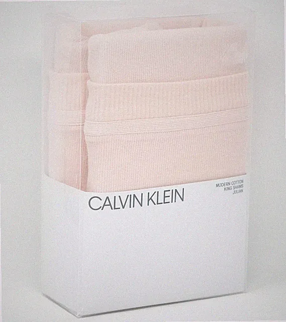 Calvin Klein Modern Cotton Modal Julian PAIR of Pillow Shams - KING - Pink