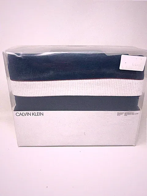 Calvin Klein Modern Cotton Ryan Duvet Cover Navy Full/Queen Cotton/Modal