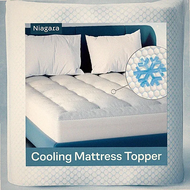 Cooling Queen Mattress Topper with Pillow Top Design, Fitted Mattress Cover