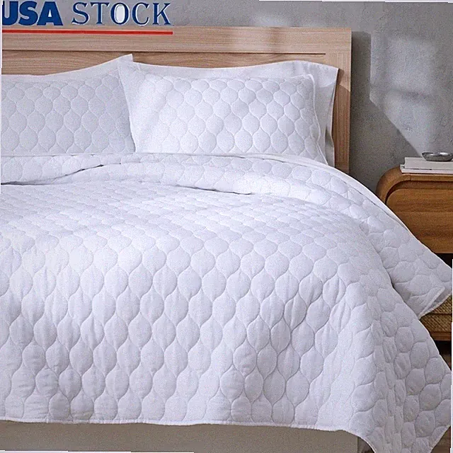 Eco-Friendly Tencel Quilt Soft Breathable Reversible Ogee Design All Ages New