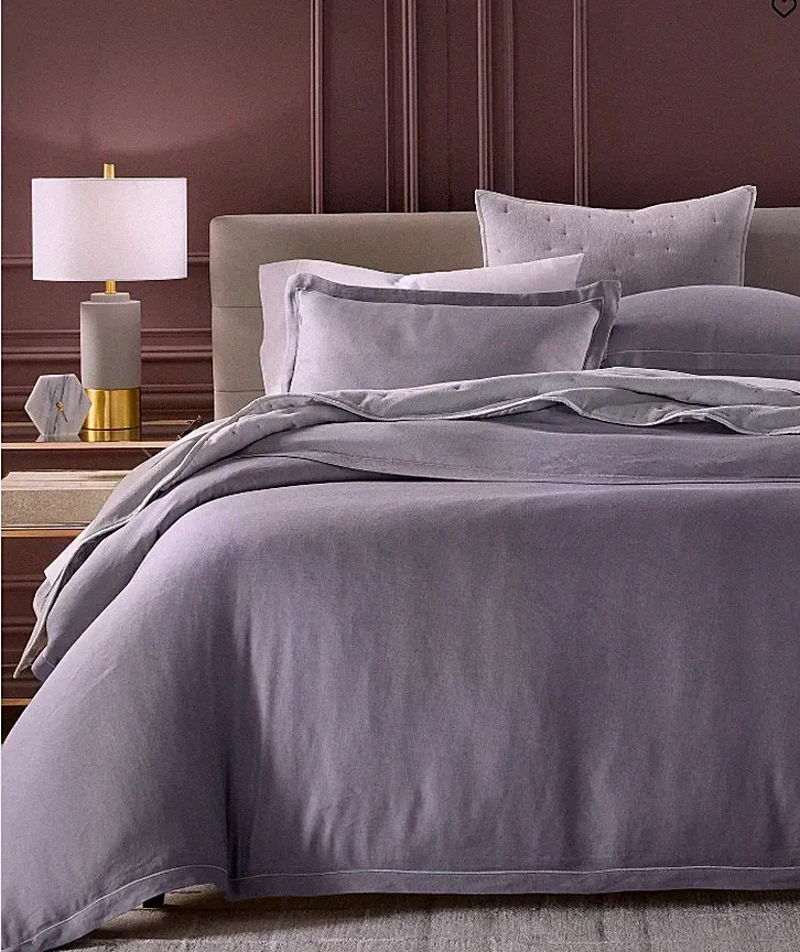 Hotel Collection Linen/Modal Blend 3-Pc. Duvet Cover Set, King, Slate Gray