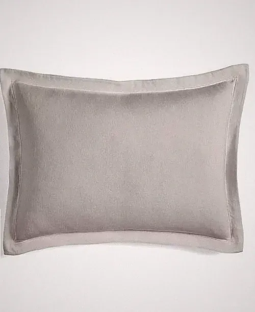 Hotel Collection Linen/Modal Blend Gray Standard Sham