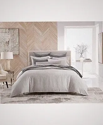 Hotel Collection Modern Crosshatch Comforter Set, Full/Queen Gray