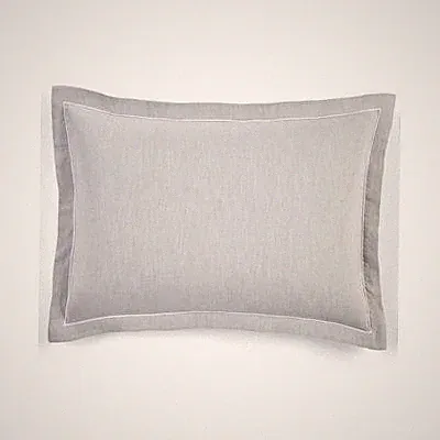 Hotel Collection White Linen/Modal Blend Sham, King