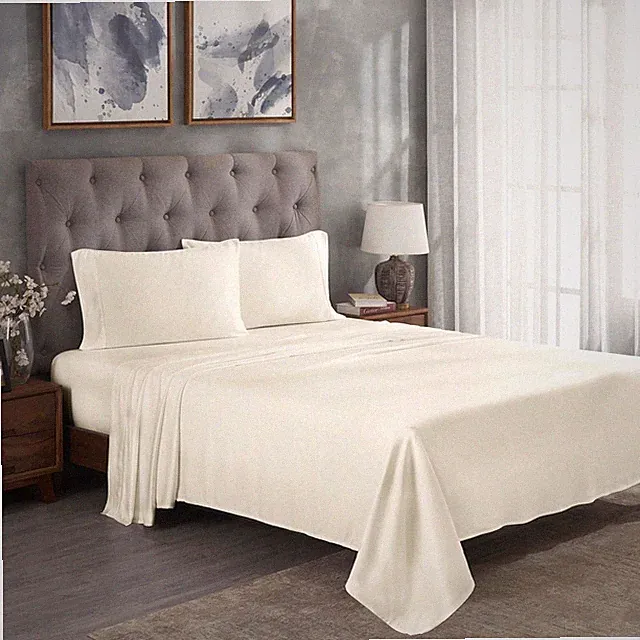 Luxury Beechwood Modal 300 Thread Count California King Bed Sheet Set - Ivory