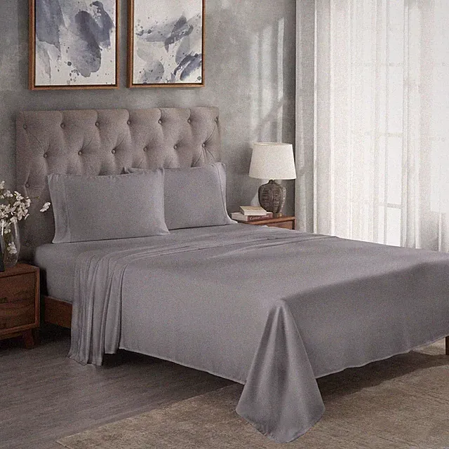 Luxury Beechwood Modal King Bed Sheet Set, Extra Deep Pocket, Grey