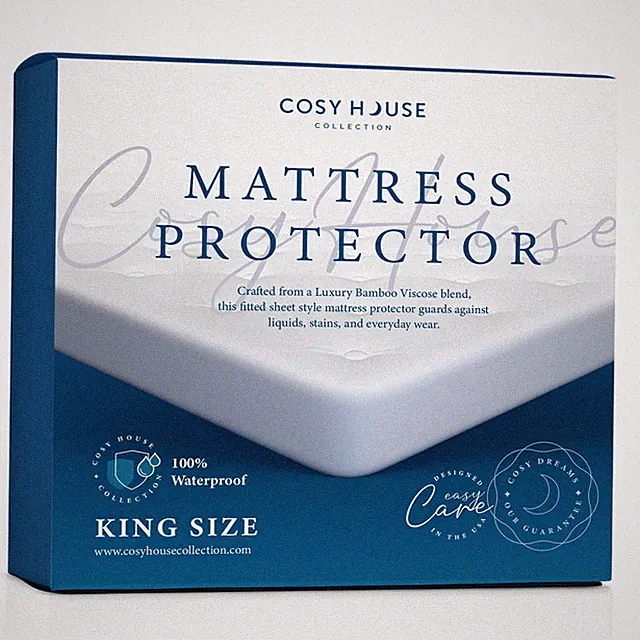 Luxury Mattress Protector - Blend of Rayon Derived from - Master Bedroom Esse...