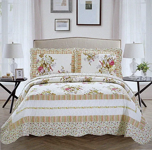 Mk Collection 3pc King/California King Oversize Reversible Quilted Bedspread...