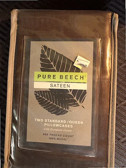 New Pure Beech 100% Modal Standard/Queen Sateen Pillowcase Chocolate Brown 400
