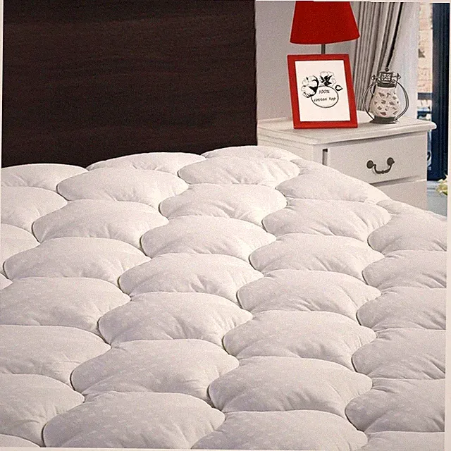 Organic Cotton King Mattress Topper - Machine Washable Cooling Protector 78x80