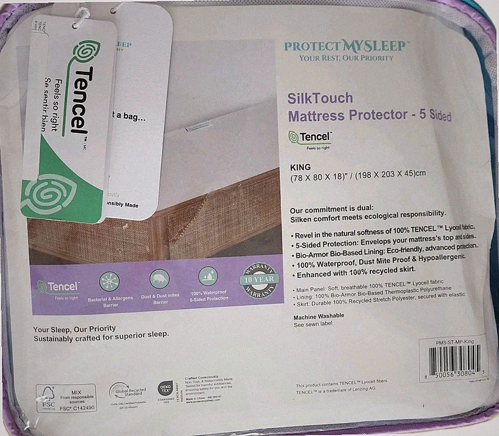 ProtectMySleep® Tencel Mattress Protector 5-Sided Waterproof Mattress Cover