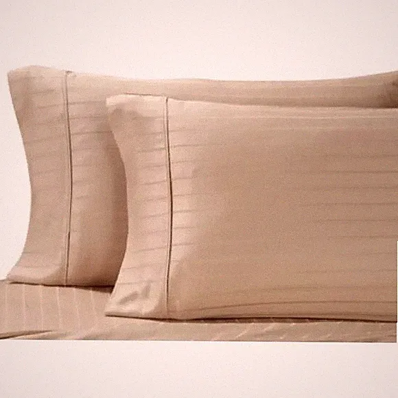 Pure Beech 100% Modal Sateen King Pillowcases Sand Beige 400TC Set of 2