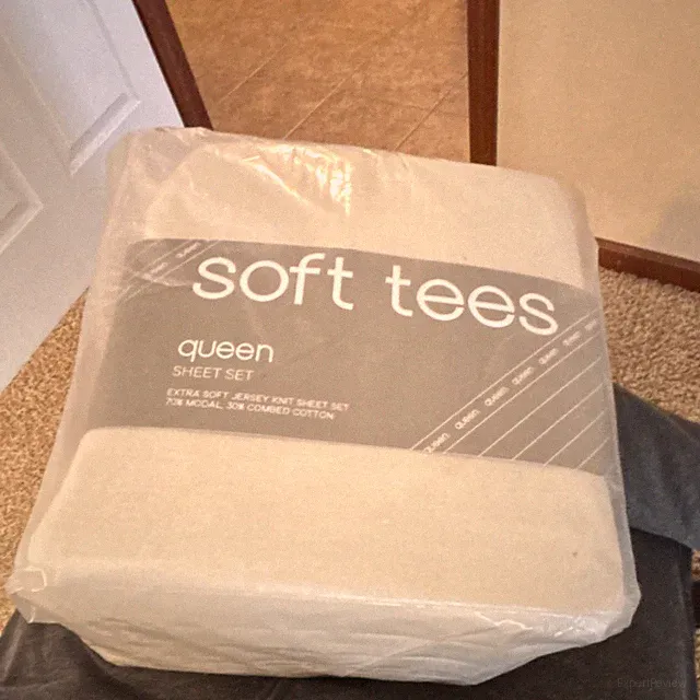 soft tees Extra Soft Jersey Knit Modal Cotton Queen Sheet Set Beige